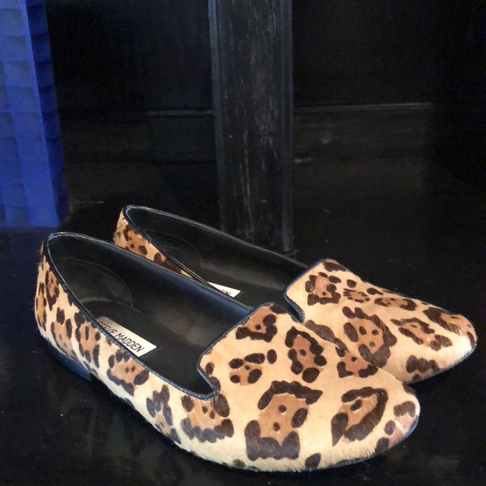 Steve Madden Leopard Loafers in calf hair
